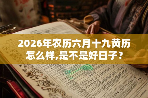 2026年农历六月十九黄历怎么样,是不是好日子？
