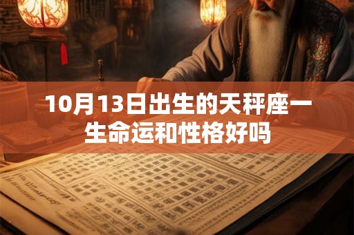 10月13日出生的天秤座一生命运和性格好吗