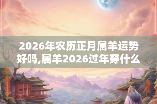 2026年农历正月属羊运势好吗,属羊2026过年穿什么颜色好 2026年农历正月属羊运势好吗,属羊2026过年穿什么颜色好