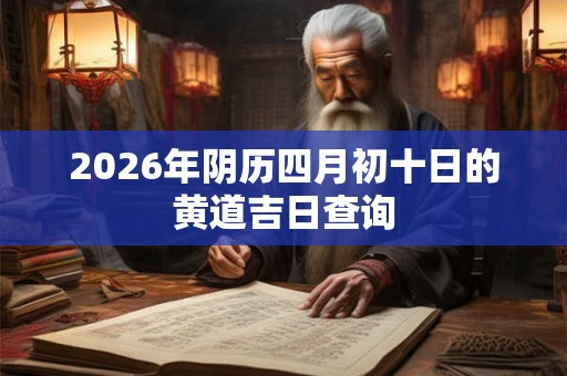 2026年阴历四月初十日的黄道吉日查询