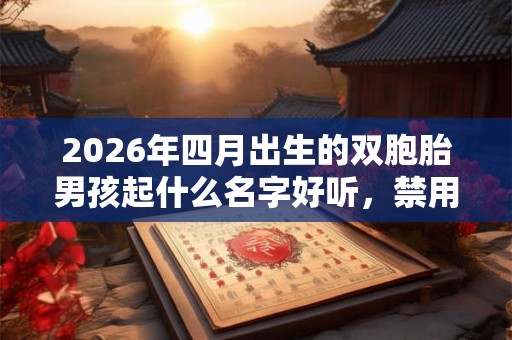2026年四月出生的双胞胎男孩起什么名字好听，禁用什么字