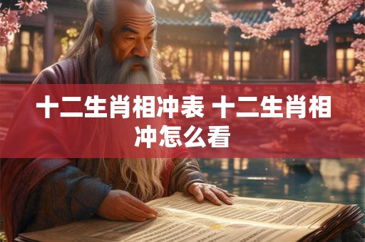 十二生肖相冲表 十二生肖相冲怎么看