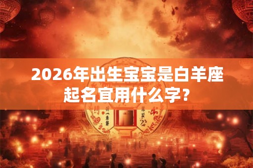 2026年出生宝宝是白羊座起名宜用什么字？