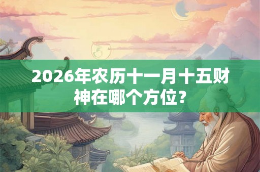 2026年农历十一月十五财神在哪个方位？