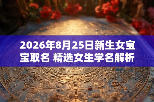 2026年8月25日新生女宝宝取名 精选女生学名解析