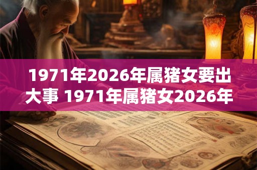 1971年2026年属猪女要出大事 1971年属猪女2026年将有大事发生