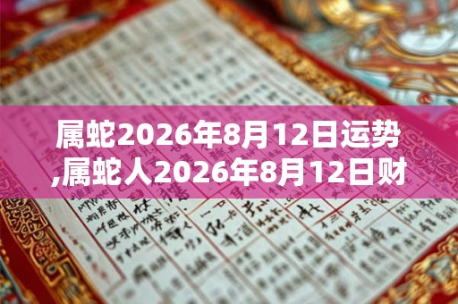 属蛇2026年8月12日运势,属蛇人2026年8月12日财运,生肖蛇2026年8月12日运势