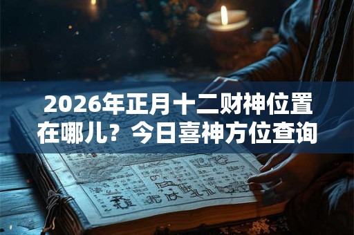 2026年正月十二财神位置在哪儿？今日喜神方位查询！
