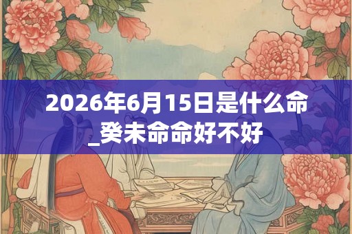 2026年6月15日是什么命_癸未命命好不好