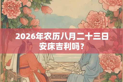 2026年农历八月二十三日安床吉利吗？