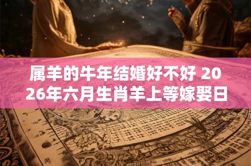 属羊的牛年结婚好不好 2026年六月生肖羊上等嫁娶日查询