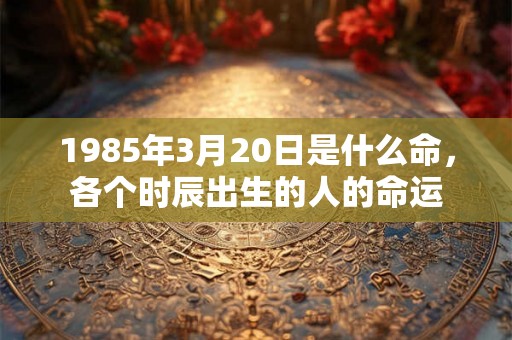 1985年3月20日是什么命，各个时辰出生的人的命运