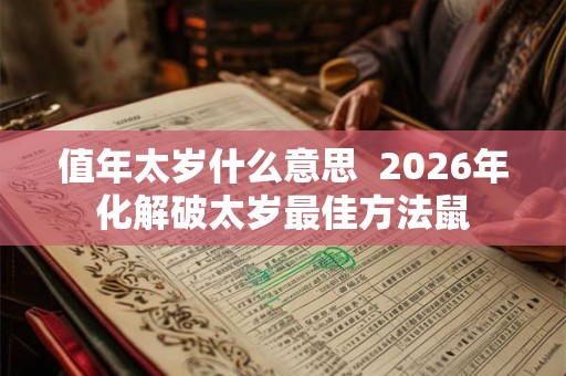 值年太岁什么意思  2026年化解破太岁最佳方法鼠