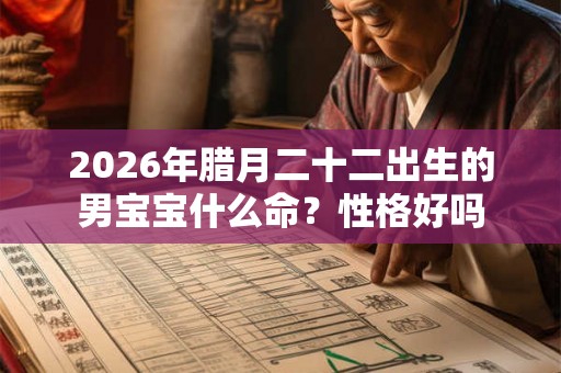 2026年腊月二十二出生的男宝宝什么命？性格好吗