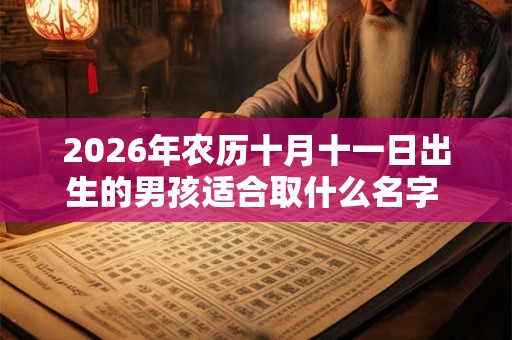 2026年农历十月十一日出生的男孩适合取什么名字 命运如何