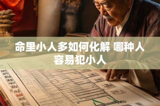 命里小人多如何化解 哪种人容易犯小人