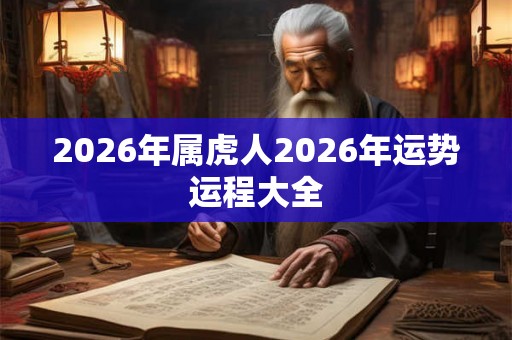 2026年属虎人2026年运势运程大全 2026年属虎人2026年运势运程大全