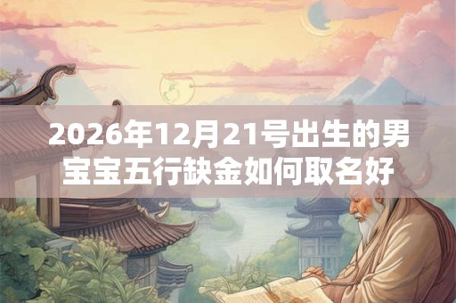 2026年12月21号出生的男宝宝五行缺金如何取名好