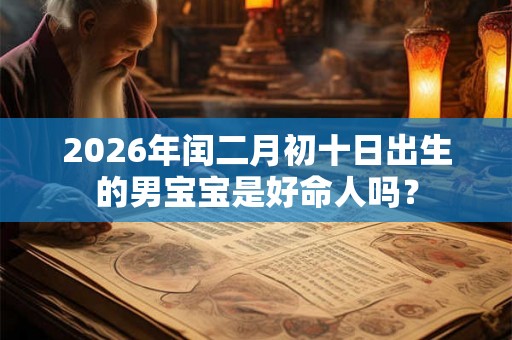 2026年闰二月初十日出生的男宝宝是好命人吗？