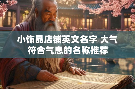 小饰品店铺英文名字 大气符合气息的名称推荐