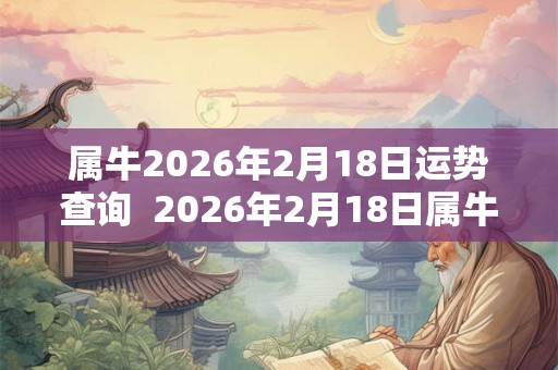 属牛2026年2月18日运势查询  2026年2月18日属牛人运势