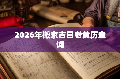2026年搬家吉日老黄历查询 2026年搬家吉日老黄历查询
