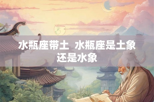水瓶座带土  水瓶座是土象还是水象