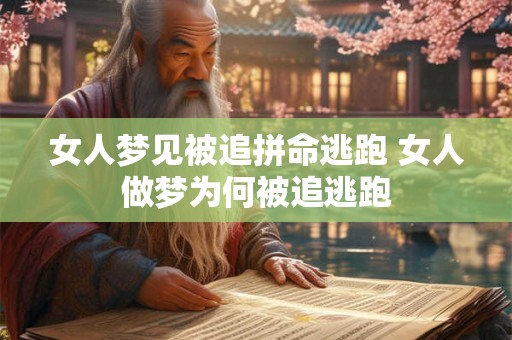 女人梦见被追拼命逃跑 女人做梦为何被追逃跑
