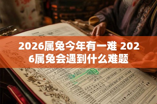 2026属兔今年有一难 2026属兔会遇到什么难题