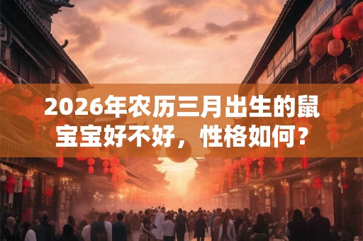 2026年农历三月出生的鼠宝宝好不好，性格如何？