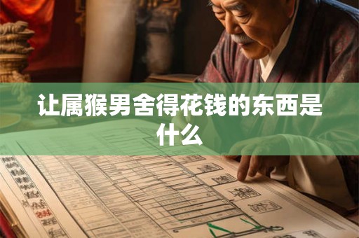 让属猴男舍得花钱的东西是什么