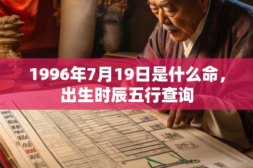 1996年7月19日是什么命,出生时辰五行查询 1996年7月19日是什么命,出生时辰五行查询