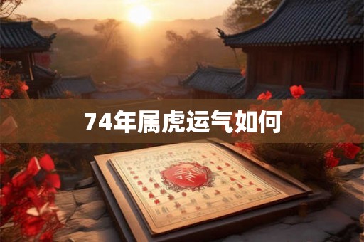 74年属虎运气如何