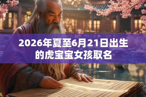 2026年夏至6月21日出生的虎宝宝女孩取名
