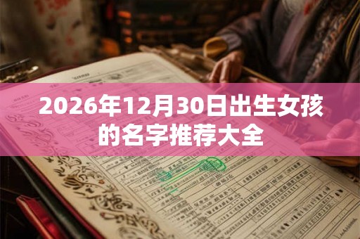 2026年12月30日出生女孩的名字推荐大全