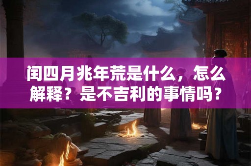 闰四月兆年荒是什么,怎么解释?是不吉利的事情吗? 闰四月兆年荒是什么,怎么解释?是不吉利的事情吗?