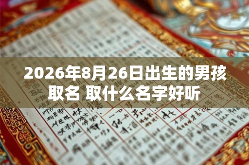 2026年8月26日出生的男孩取名 取什么名字好听