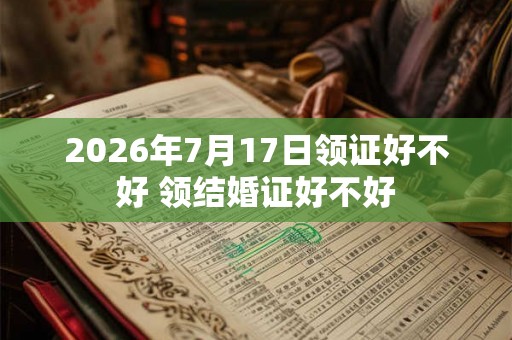 2026年7月17日领证好不好 领结婚证好不好