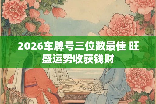 2026车牌号三位数最佳 旺盛运势收获钱财 2026车牌号三位数最佳 旺盛运势收获钱财