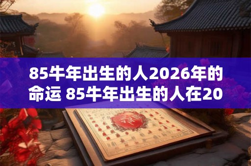 85牛年出生的人2026年的命运 85牛年出生的人在2026年会遇到什么样的命运