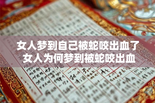 女人梦到自己被蛇咬出血了 女人为何梦到被蛇咬出血 女人梦到自己被蛇咬出血了 女人为何梦到被蛇咬出血