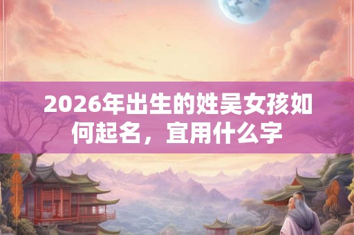 2026年出生的姓吴女孩如何起名，宜用什么字