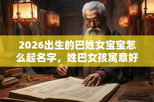 2026出生的巴姓女宝宝怎么起名字,姓巴女孩寓意好的名字 2026出生的巴姓女宝宝怎么起名字,姓巴女孩寓意好的名字