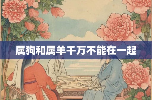 属狗和属羊千万不能在一起