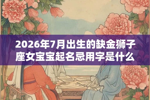 2026年7月出生的缺金狮子座女宝宝起名忌用字是什么 2026年7月出生的缺金狮子座女宝宝起名忌用字是什么
