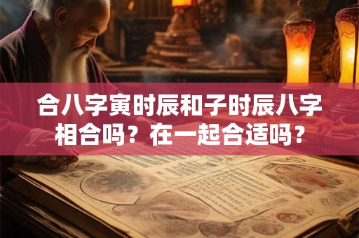 合八字寅时辰和子时辰八字相合吗？在一起合适吗？