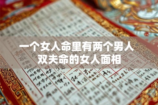 一个女人命里有两个男人  双夫命的女人面相