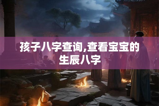 孩子八字查询,查看宝宝的生辰八字