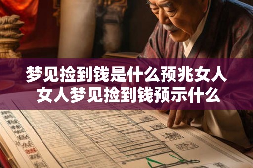 梦见捡到钱是什么预兆女人 女人梦见捡到钱预示什么