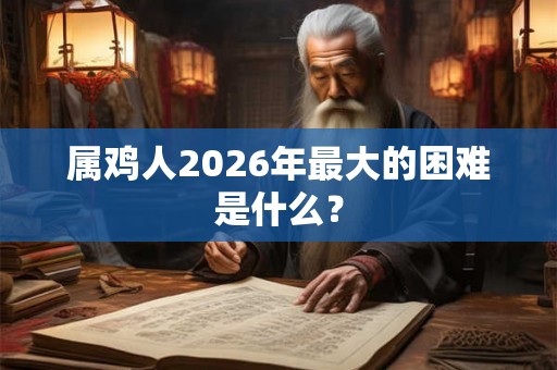 属鸡人2026年最大的困难是什么？